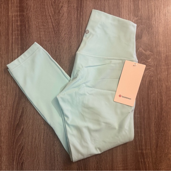 lululemon athletica Pants - New with tags Lululemon Align high rise crop pant 23” Ideal Mint. Blue. Size 6
